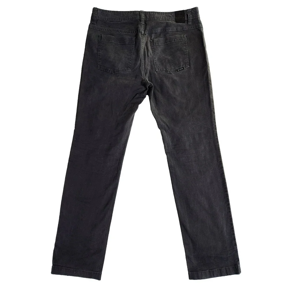 Prana Slim Fit Jeans Men's 34x32* (Fits 35x31) Gray Stretch Denim Organic Cotton